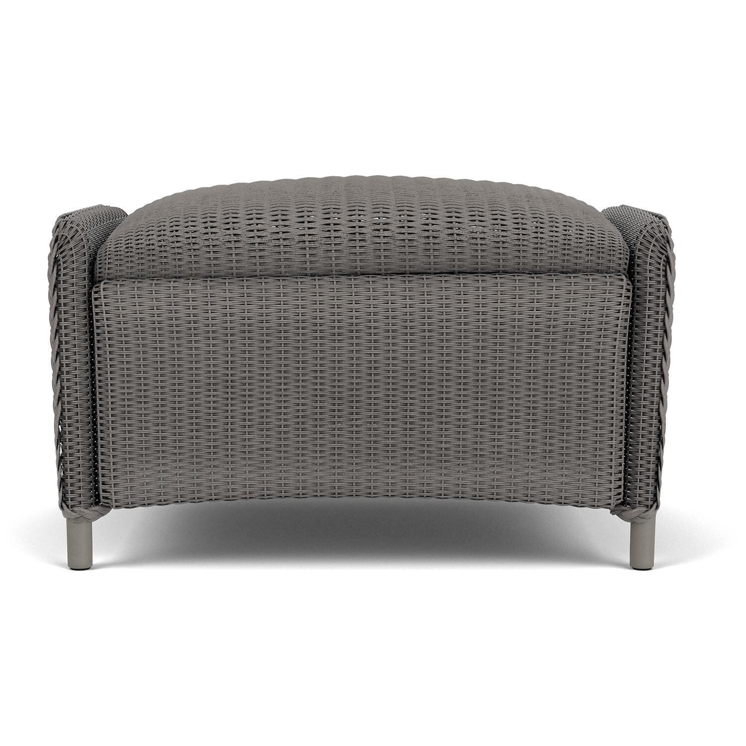 Lloyd Flanders Reflections Ottoman, Padded in Pewter Finish thumbnail