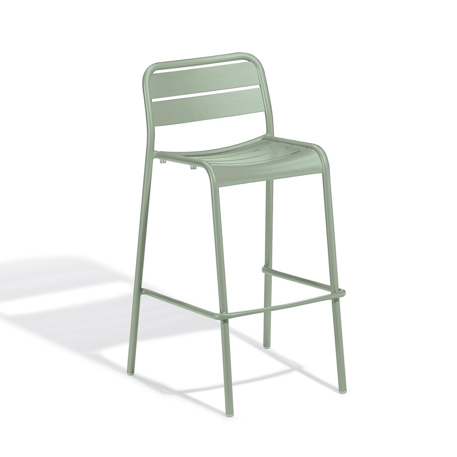 Oxford Garden Kapri Aluminum Bar Stool in Sage thumbnail