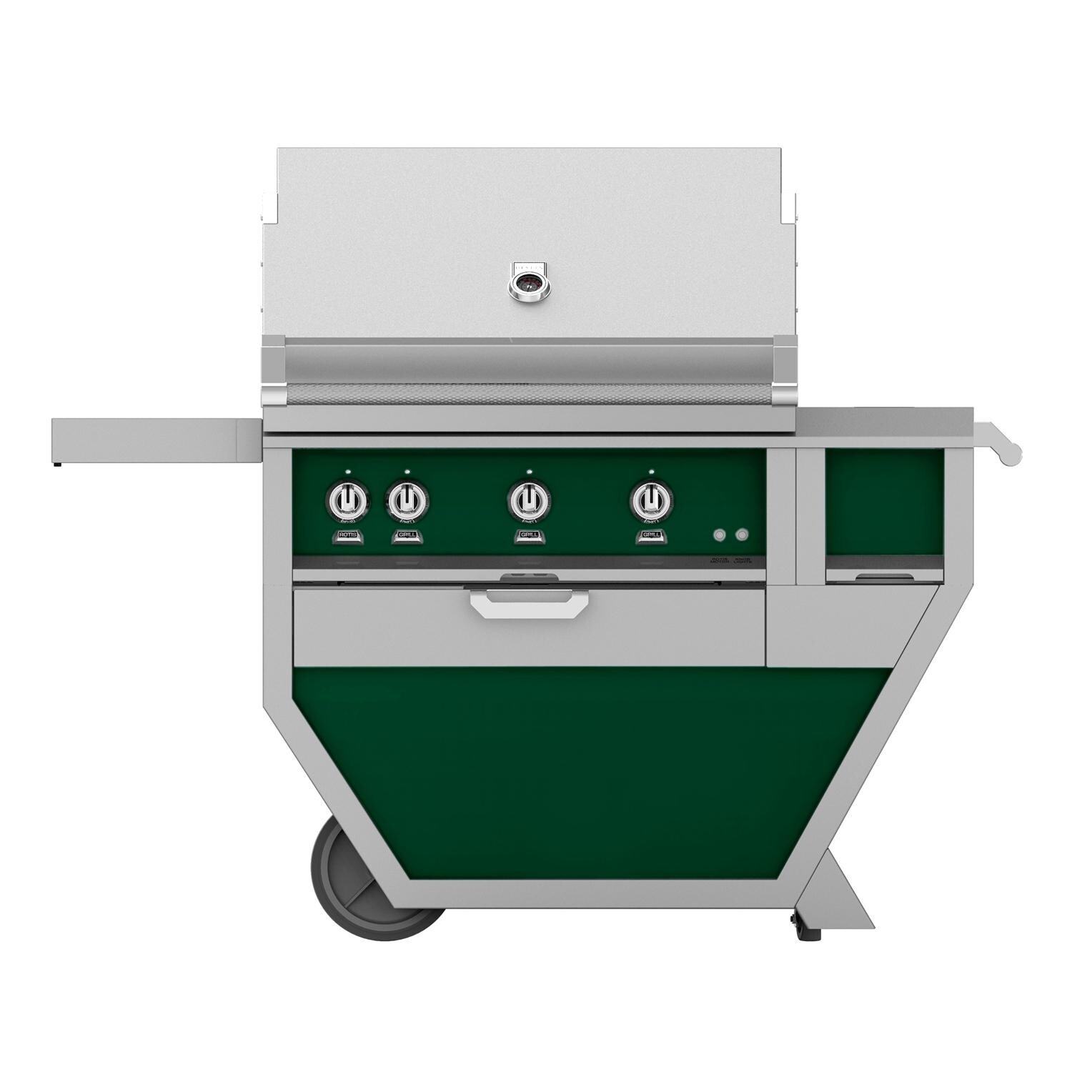 Hestan Deluxe 36-Inch Freestanding Natural Gas Grill W/ Rotisserie, Worktop & Storage Drawer - Grove - GABR36CX-NG-GR thumbnail