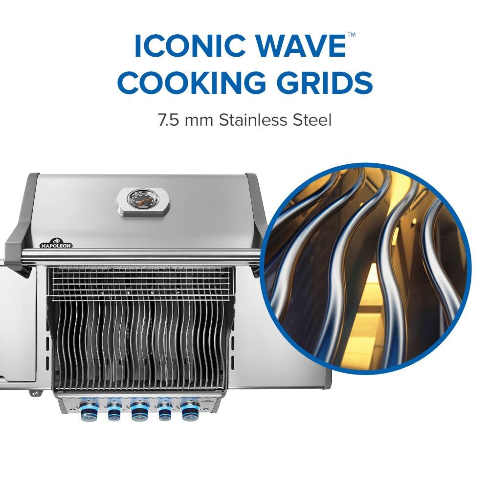 Napoleon RPS425RSIBPSS-2 Rogue PRO-S 425 Natural Gas Grill w/ Infrared Side & Rear Burners - Stainless Steel - Grates - Detail thumbnail