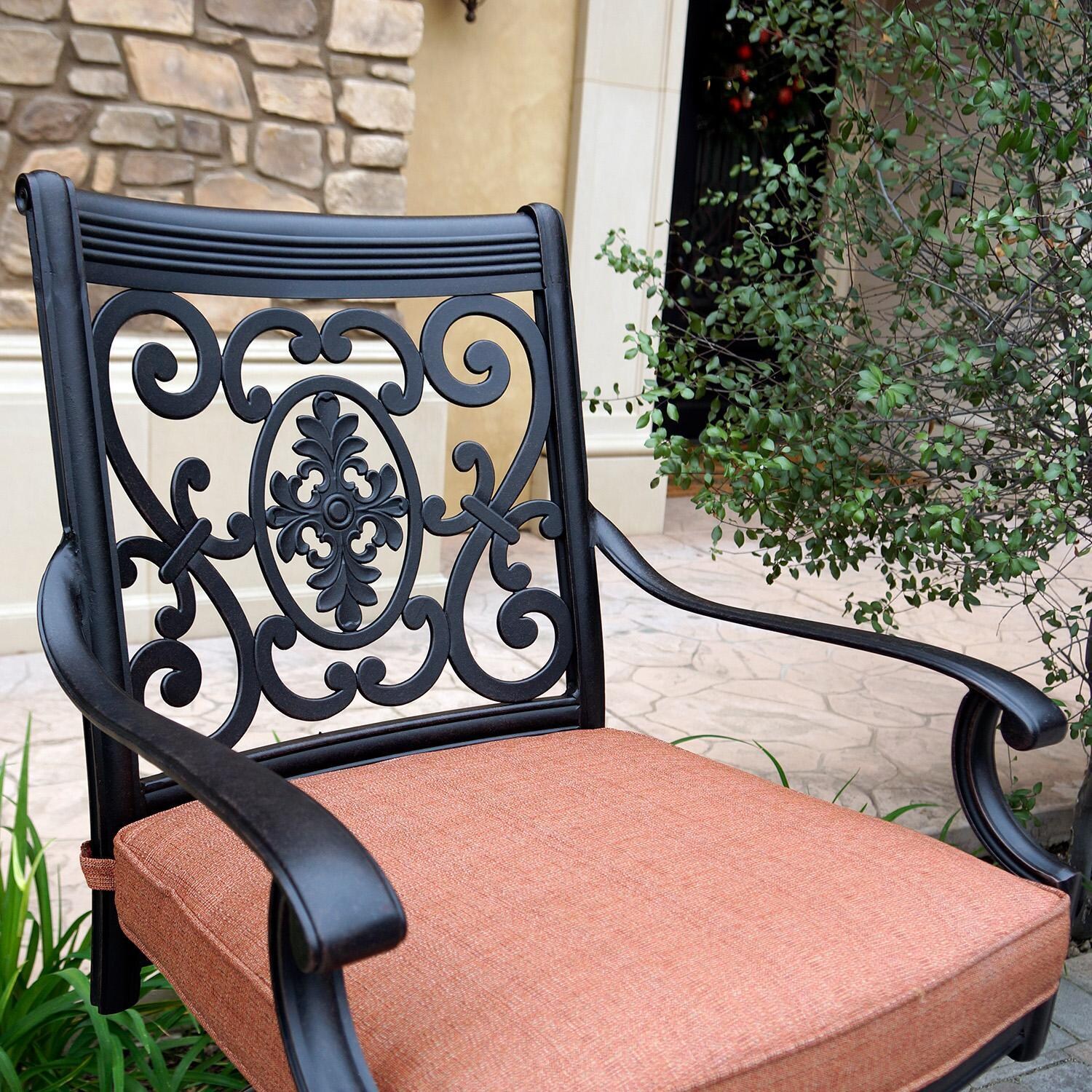 Darlee St. Cruz 3-Piece Patio Conversation Set with 21 Inch Square Ice Bucket End Table - Chair W/ Cushion - Lifestyle thumbnail