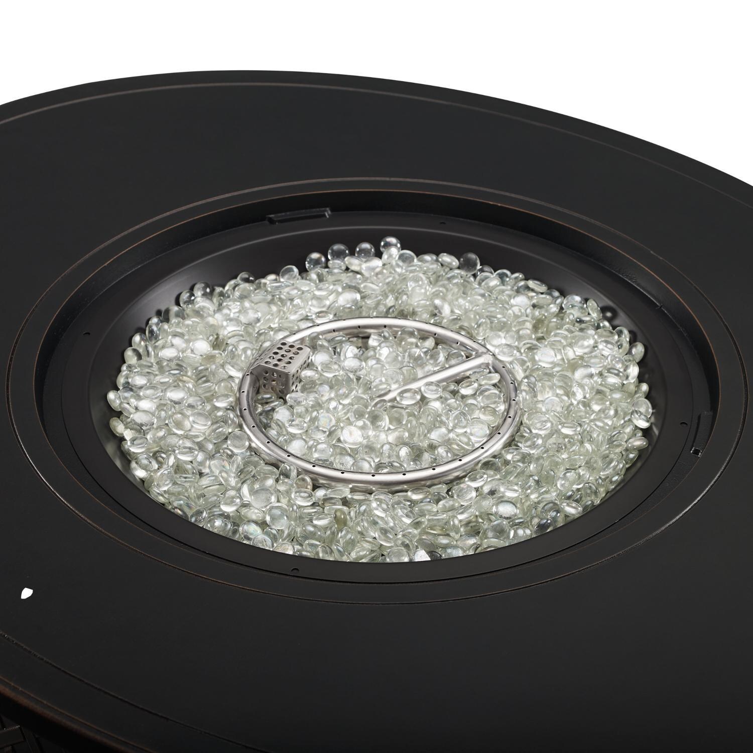 Ultimate Patio 63222-NG Palm Way 48-Inch Oval Aluminum Natural Gas Fire Pit - Burner thumbnail