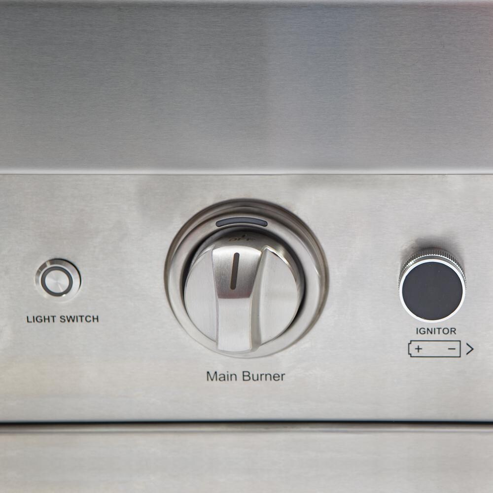 Turbo BTE3221BNG Elite 32-Inch 4-Burner Built-In Gas Grill - Burner Control Knob Close-Up thumbnail