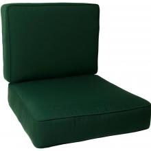 Sunbrella Canvas Forest Green Small Outdoor Replacement Club Chair Cushion Set W/ Piping By BBQGuys
