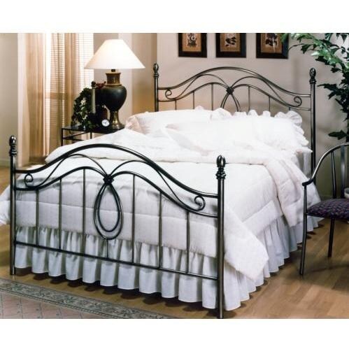 Hillsdale Milano Antique Pewter Metal Bed Set With Frame - King - 167BKR