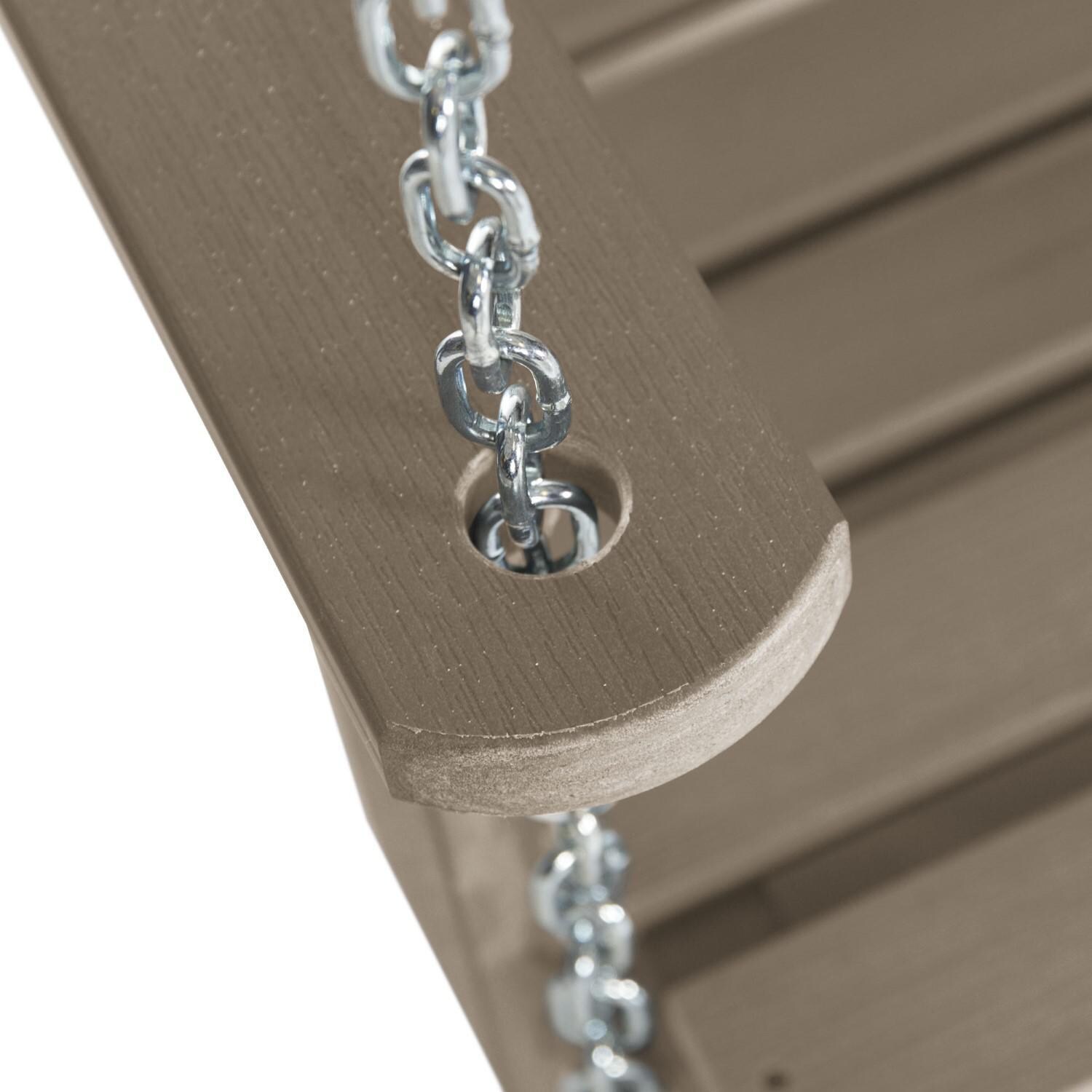 Lakeview Paradise Key 4-Foot Porch Swing - Woodland Brown - Arm thumbnail