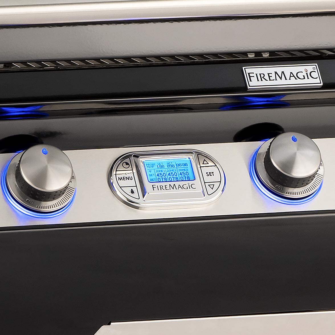Fire Magic - H790I-8E1N-W - Echelon Black Diamond 36-Inch Built-In Natural Gas Grill W/ Magic View Window & Rotisserie - Digital Thermometer