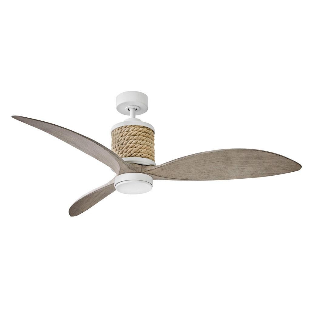 Hinkley Lighting Marin 60 Inch Indoor / Outdoor Ceiling Fan W/ LED Lighting - Matte White - 903160FMW-NDD