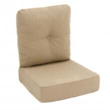 Sunbrella Canvas Heather Beige Medium Outdoor Replacement Club Chair Cushion Set W/ Piping By BBQGuys image