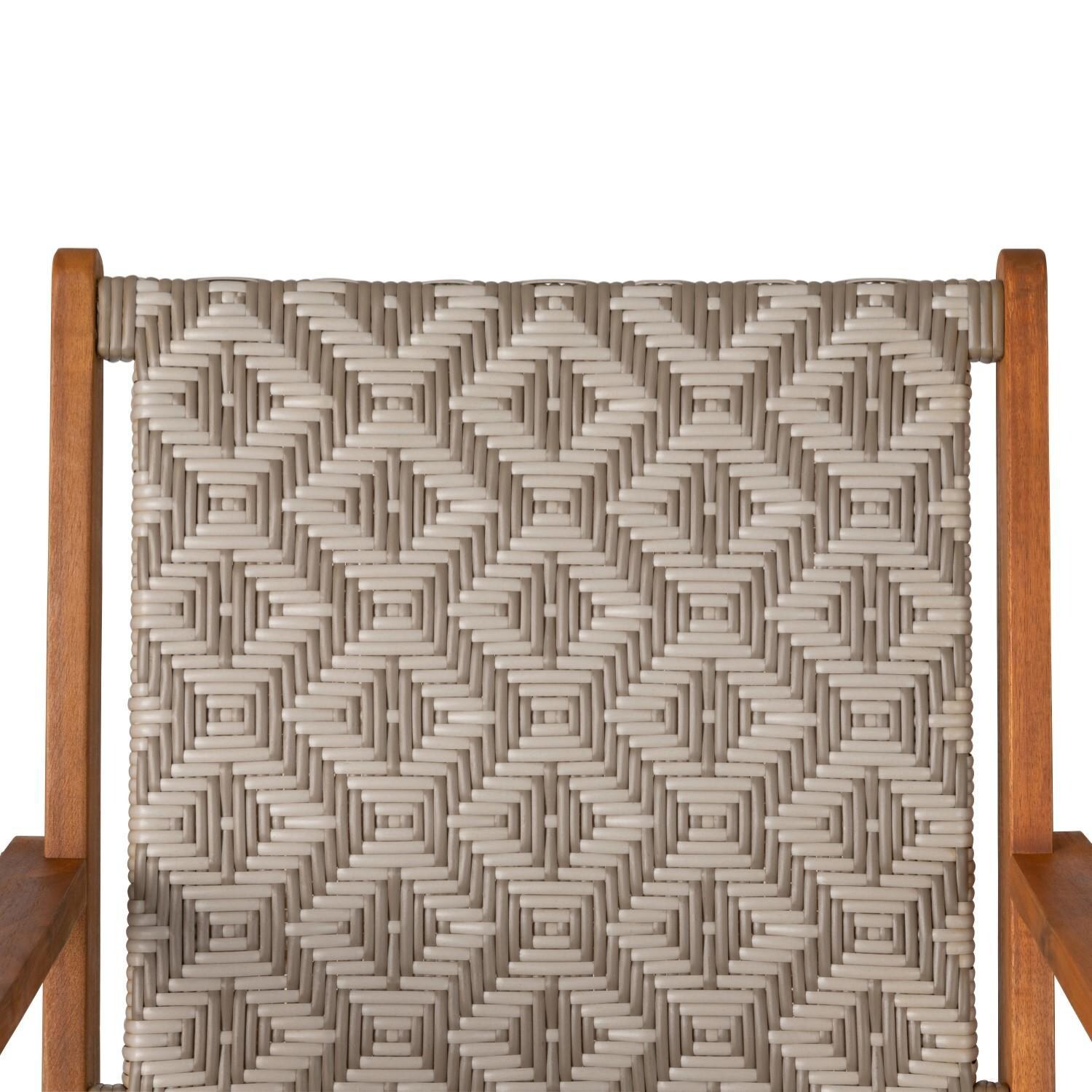Crewview 5 Pc Wicker Outdoor Seating Set w/ Wood Burning Fire Pit by Ultimate Patio - Chair Back - White Background