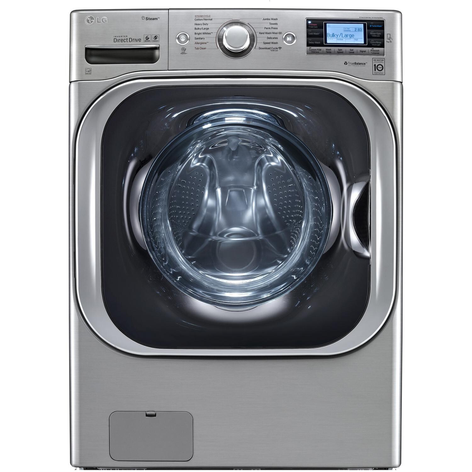 LG WM8500HVA 5.2 Cu. Ft. TurboWash Front Load Washer - Graphite Steel