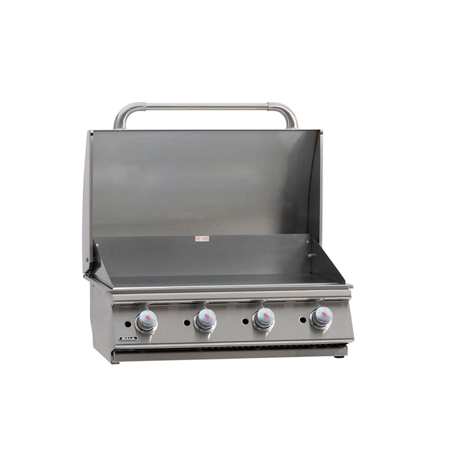 Bull Grills 30-Inch Stainless Steel Flat Top Grill - Natural Gas - 92009