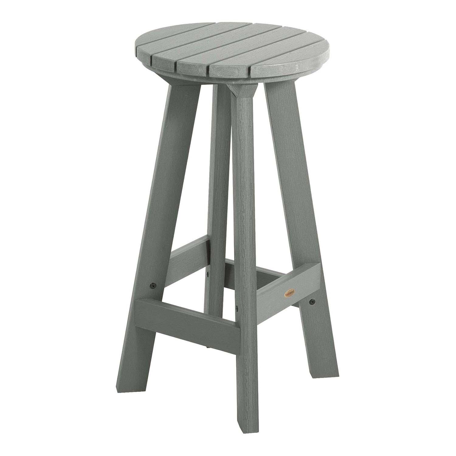 Tracewood Polyresin Bar Stool in Coastal Teak By Lakeview Outdoor Designs - White Background thumbnail
