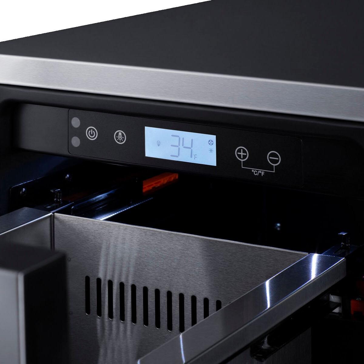 Summit ADRD15OS 15-Inch 2.8 Cu. Ft. ADA Compliant Outdoor Double Drawer Compact Refrigerator - Controls thumbnail