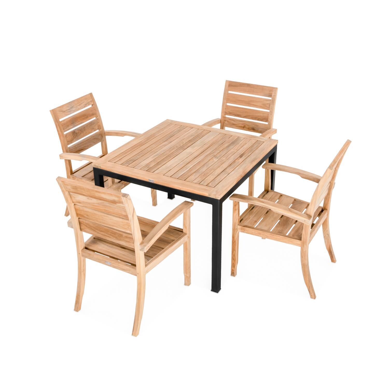 Teak + Table Friday / St Barts 40-Inch 5-Piece - White Background thumbnail
