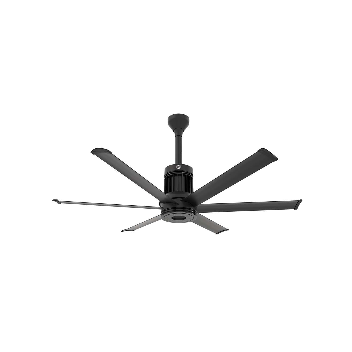 Big Ass Fans 60-Inch i6 Ceiling Fan Universal Mount W/12-Inch Ext Tube & LED in Black - MK-I61-051906A728I12S2