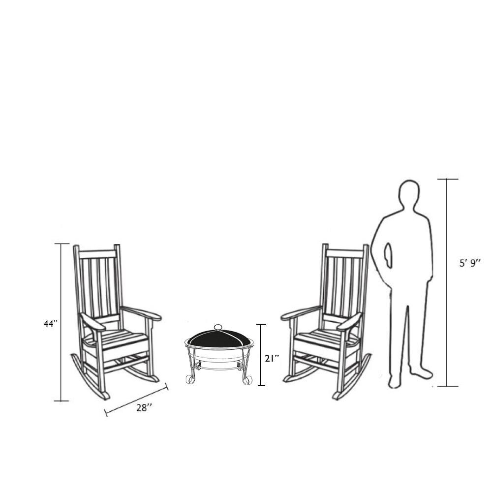 Ultimate Patio SC62665 Grandwood 26-Inch Hammered Copper Wood Burning Fire Pit - Scale thumbnail