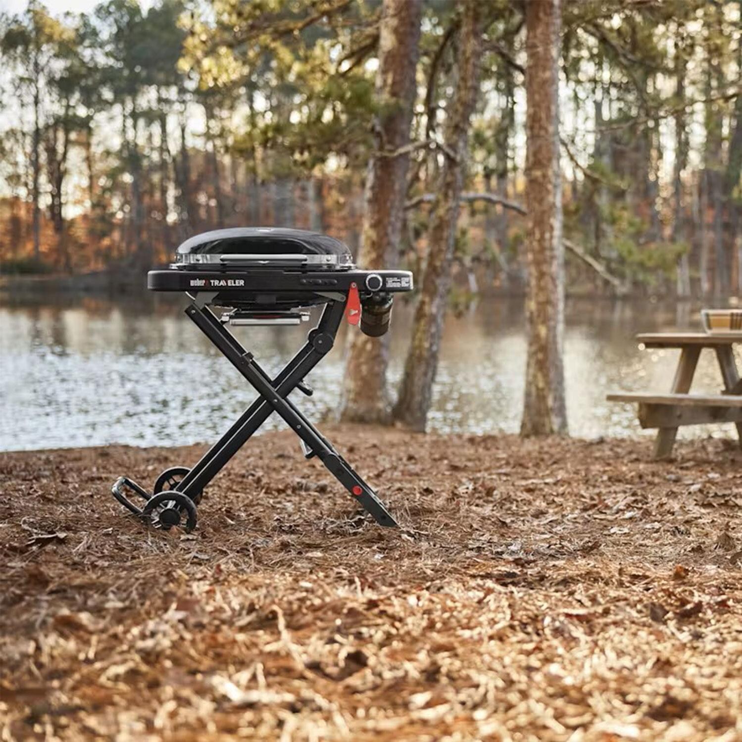Weber 1500460 Traveler Compact Portable Propane Gas Grill - Lifestyle thumbnail
