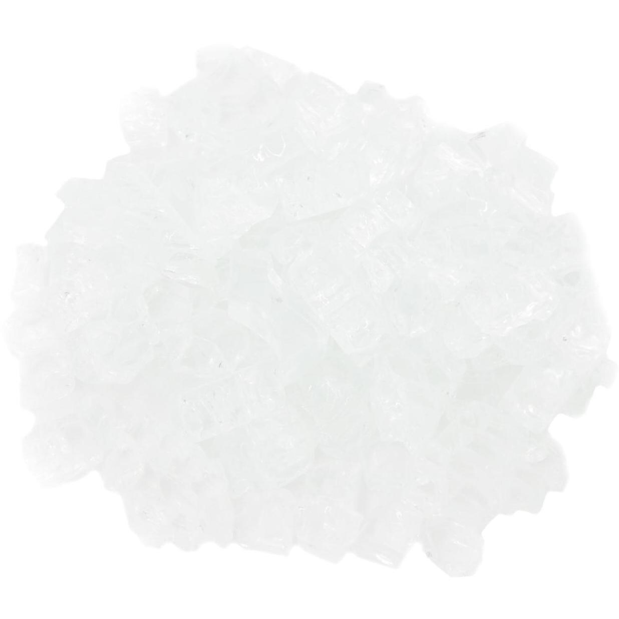 BBQGuys Signature Series 1/2-Inch Diamond Clear Non-Reflective Fire Glass - 10 Pounds - Top View thumbnail