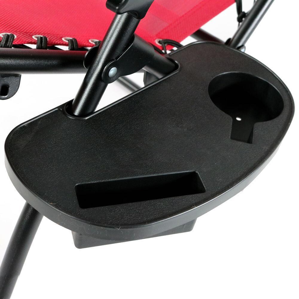Ultimate Patio Red Oversized Zero Gravity Lounge Chair W/ Pillow & Cup Holder - Cup Holder - Detail thumbnail