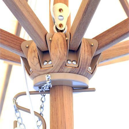 Galtech 9 Ft. Octagonal Patio Umbrella W/ Pulley Lift - Hub Detail thumbnail