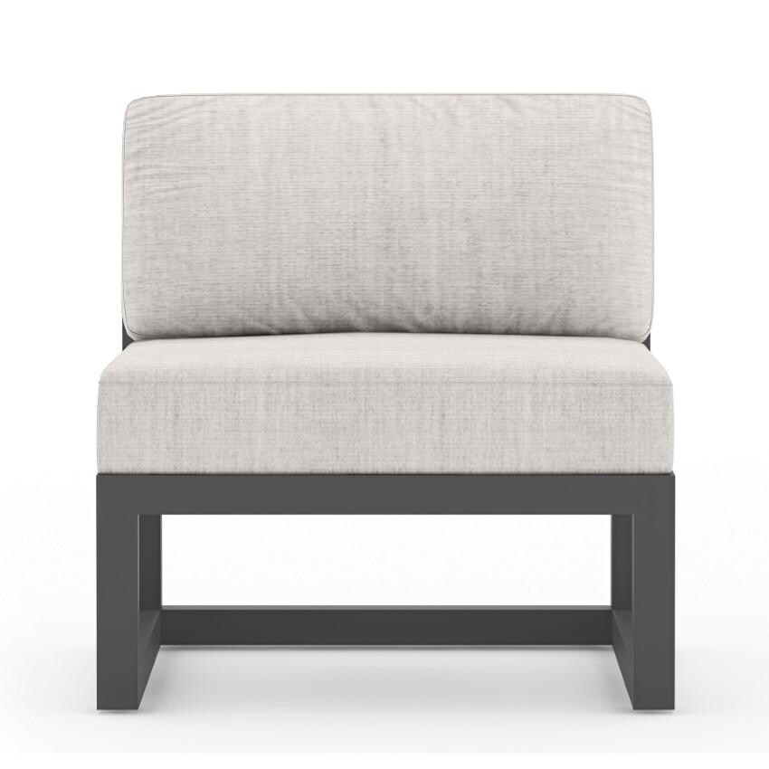 Misty Cove 4 Piece Sectional Set in Slate w/Cast Silver Cushions by Lakeview - Middle Section - White Background thumbnail