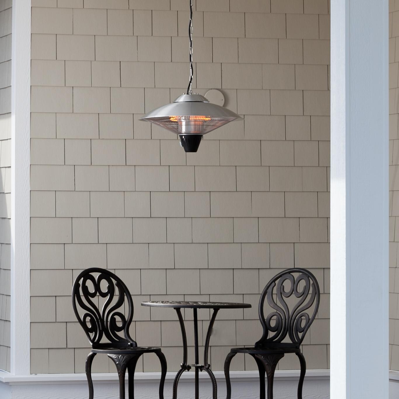 Fire Sense Halogen Series 1500W Electric Hanging Patio Heater 110V