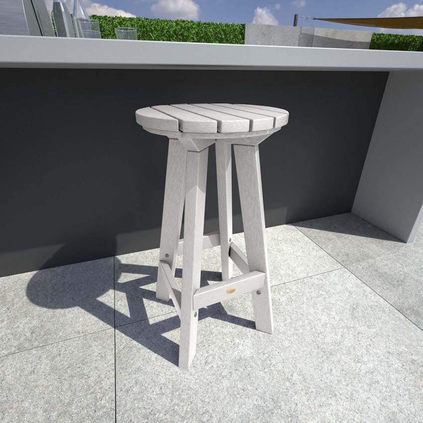 Tracewood Polyresin Bar Stool in White By Lakeview Outdoor Designs - Lifestyle thumbnail
