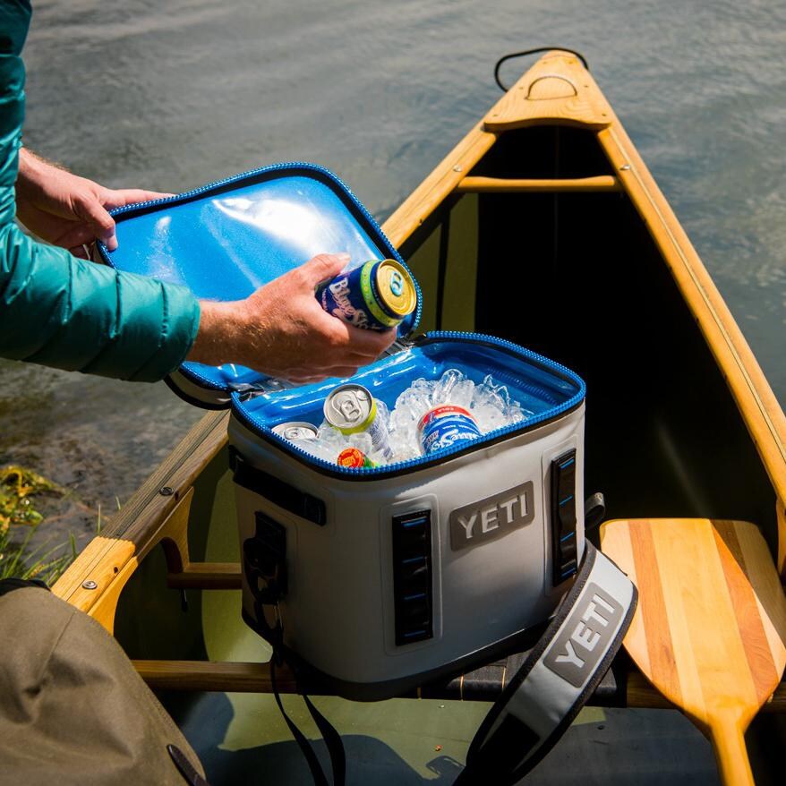 YETI Hopper Flip 12 Soft-Sided Portable Cooler - In Use With Lid Open thumbnail