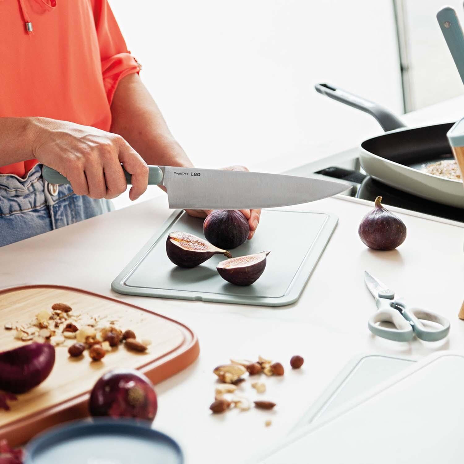 BergHOFF Leo Glints 3 Pc Stainless Steel Cutlery Set - Slate - Slicing Pomegranate - Lifestyle thumbnail