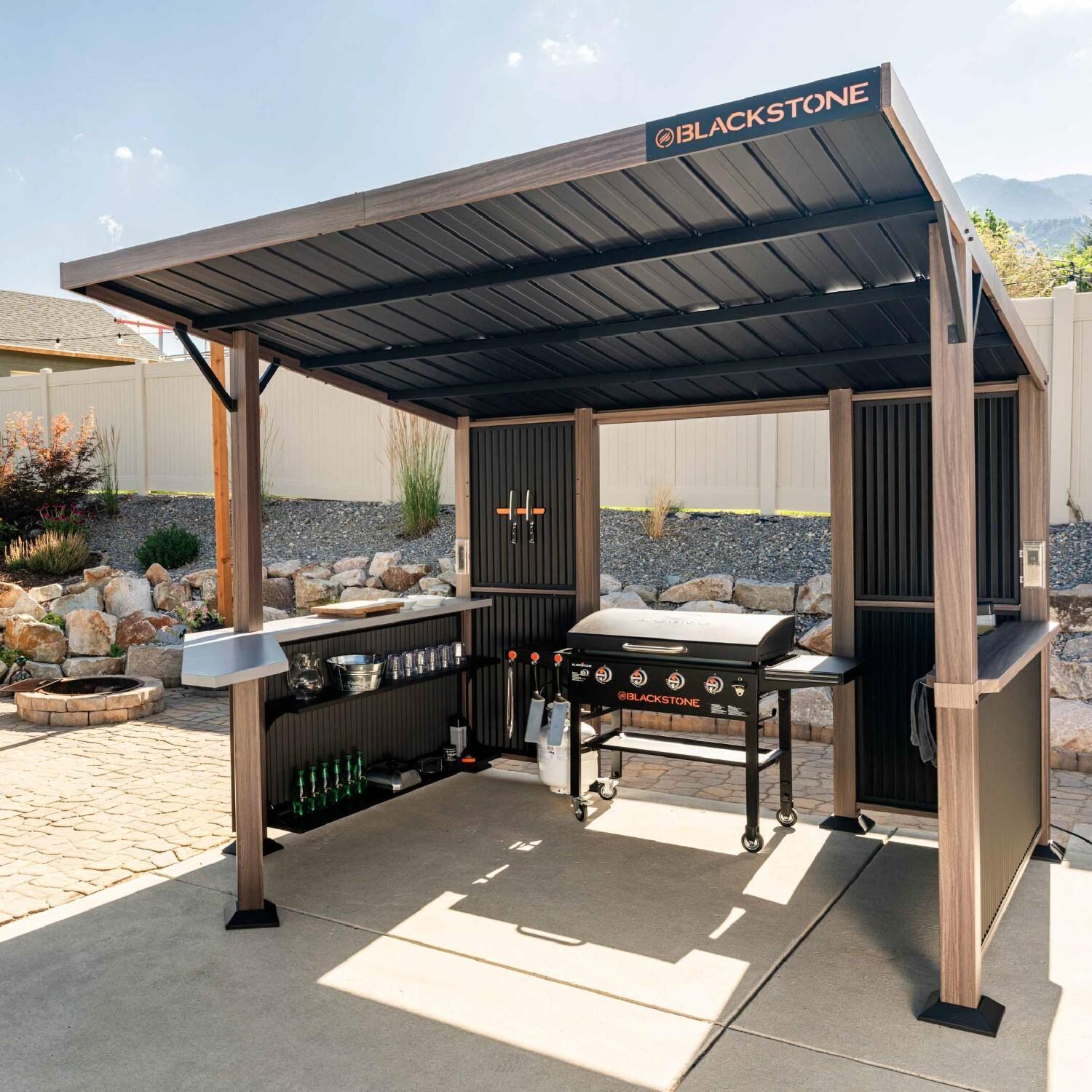 Blackstone 10 x 10-Foot Bar and Griddle/Grill Pavilion - Hero Image - Lifestyle thumbnail