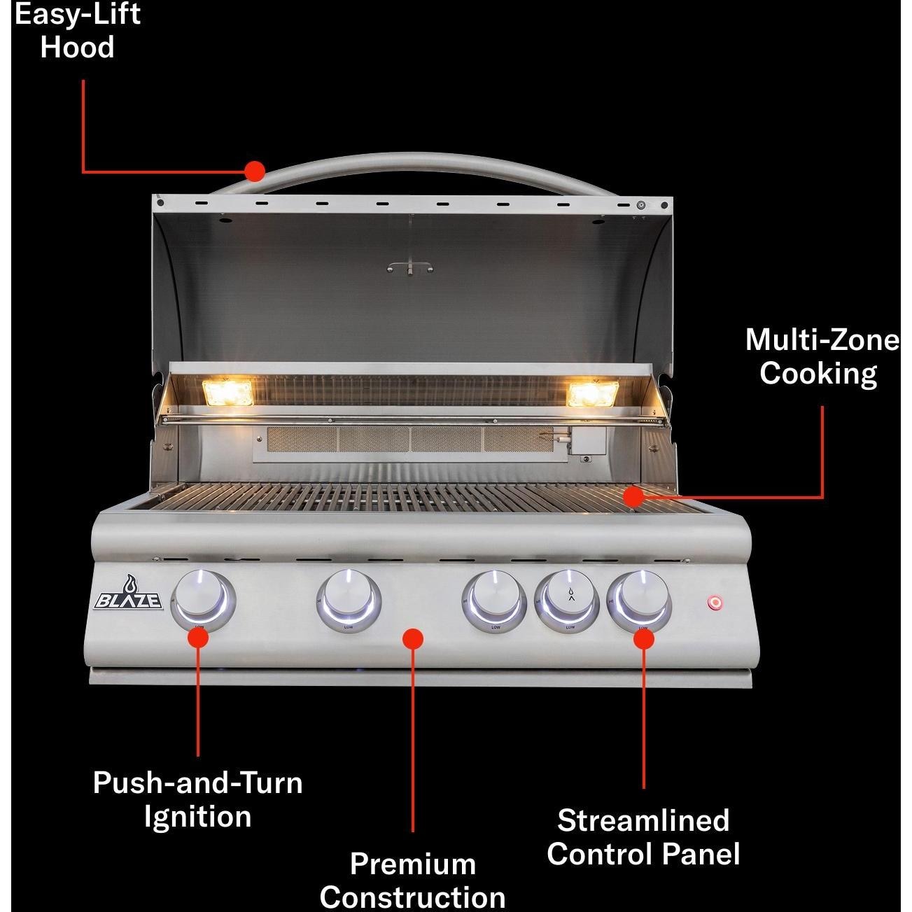 Blaze BLZ-4LTE3-NG Built-In Natural Gas Grill - Grill Anatomy - Detail thumbnail