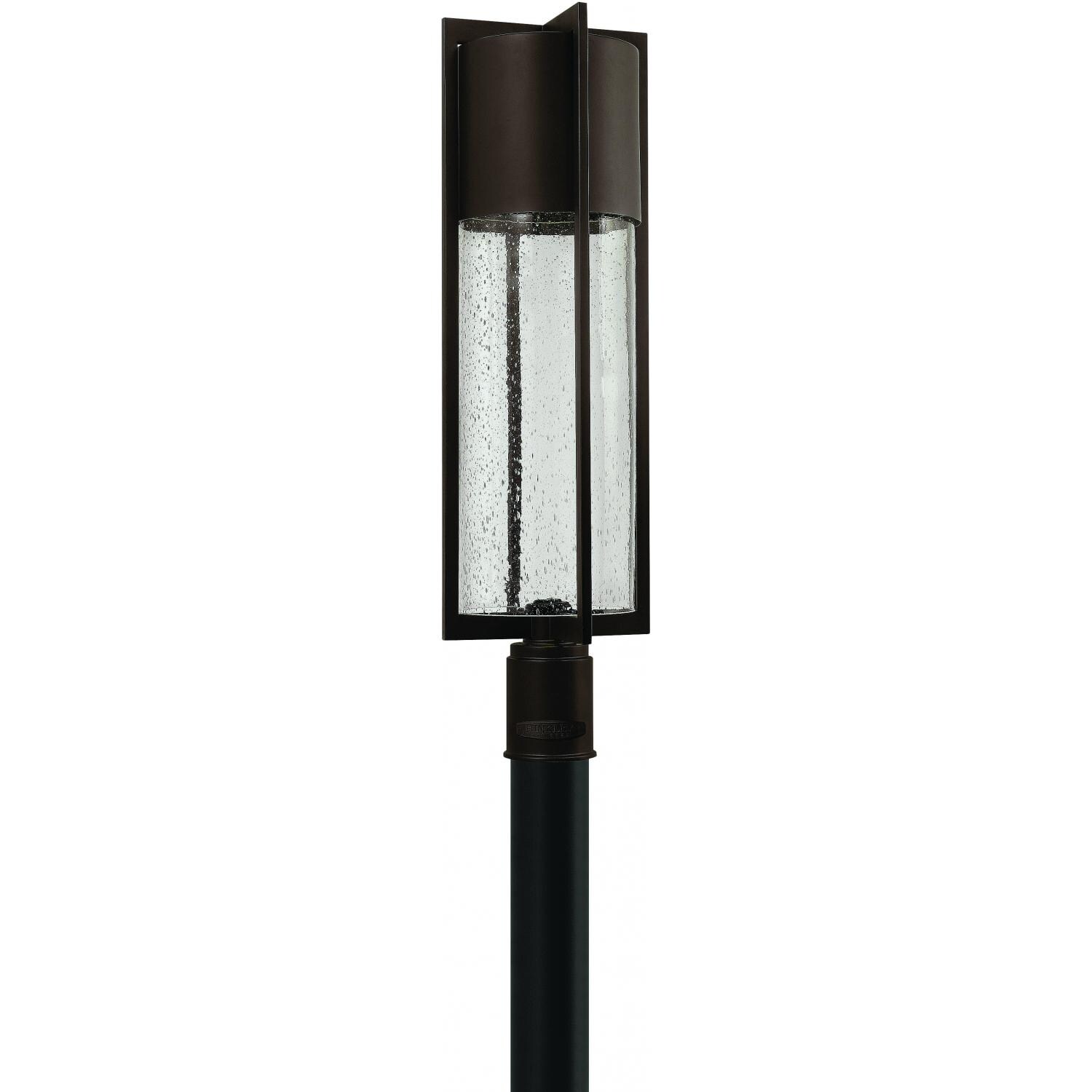 Hinkley Lighting Shelter One Light 28-Inch Dark Sky Outdoor Post Light - Buckeye Bronze - 1321KZ