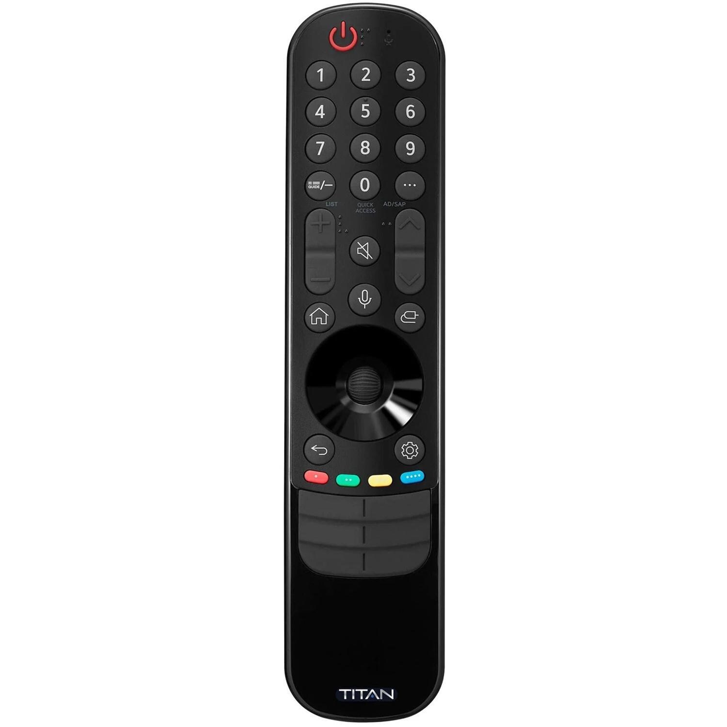 Titan BQG-L200-QNED-085-010 L200 Series 85 Inch Full Sun 4K QNED Smart Outdoor TV W/ Full Array Local Dimming & Mini-LED - Remote - White Background thumbnail