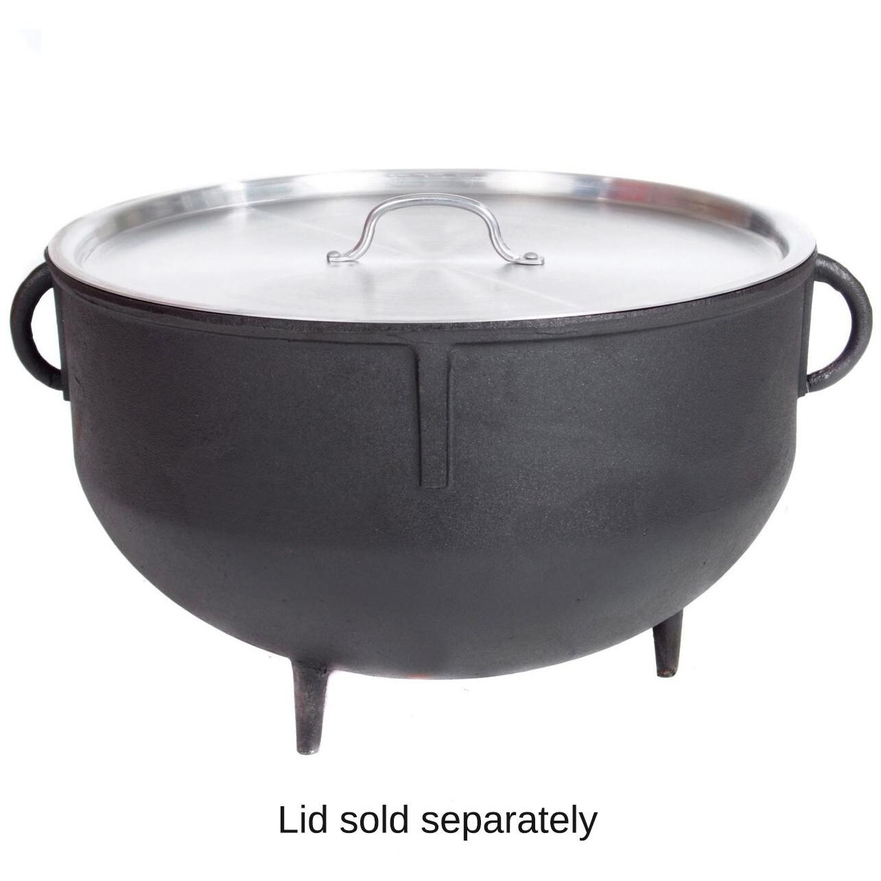 Cajun Cookware 20-Gallon Cast Iron Jambalaya Pot - Shown With Optional Lid (Sold Separately) thumbnail