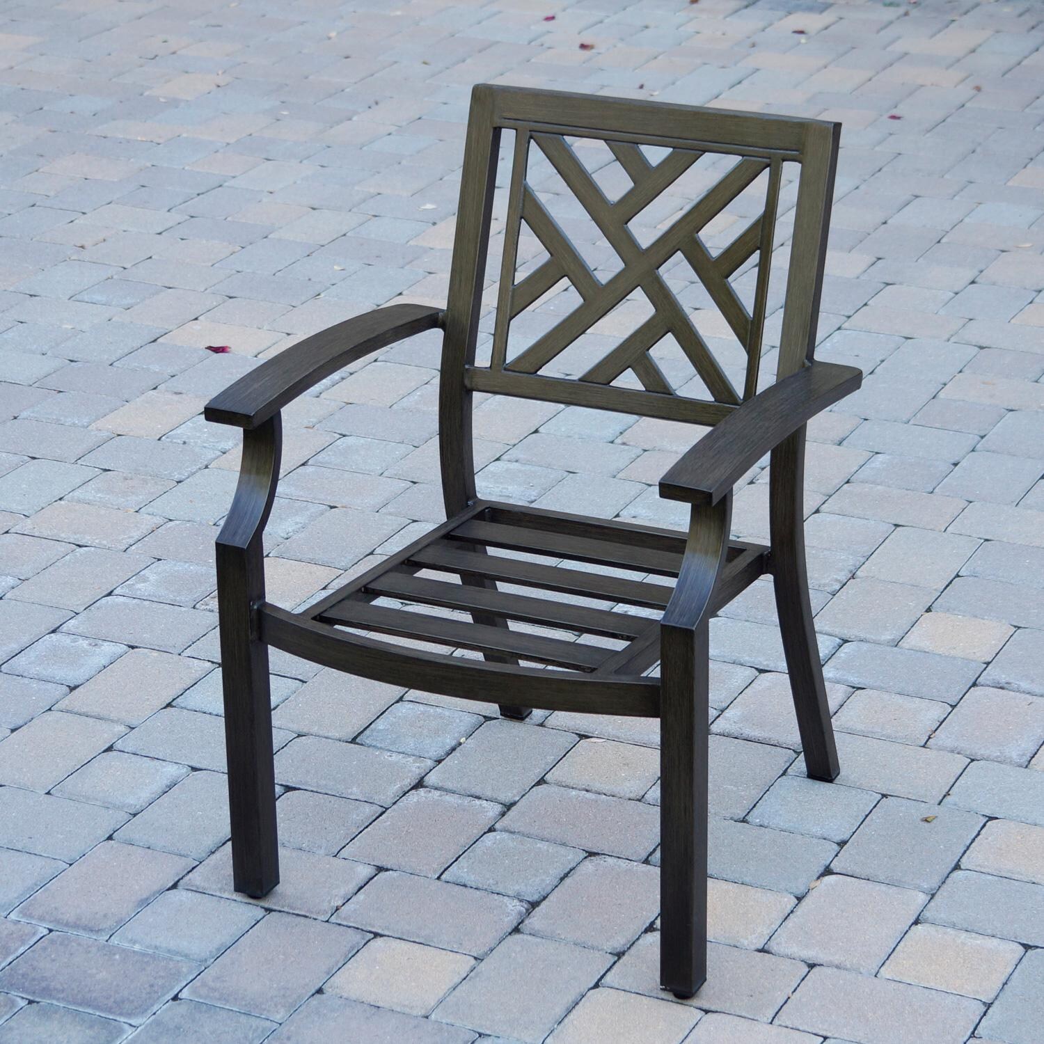 Darlee Brooklyn 9 Piece Patio Dining Set W/ 60-Inch Square Dining Table & Sesame Cushions - Chair Only thumbnail