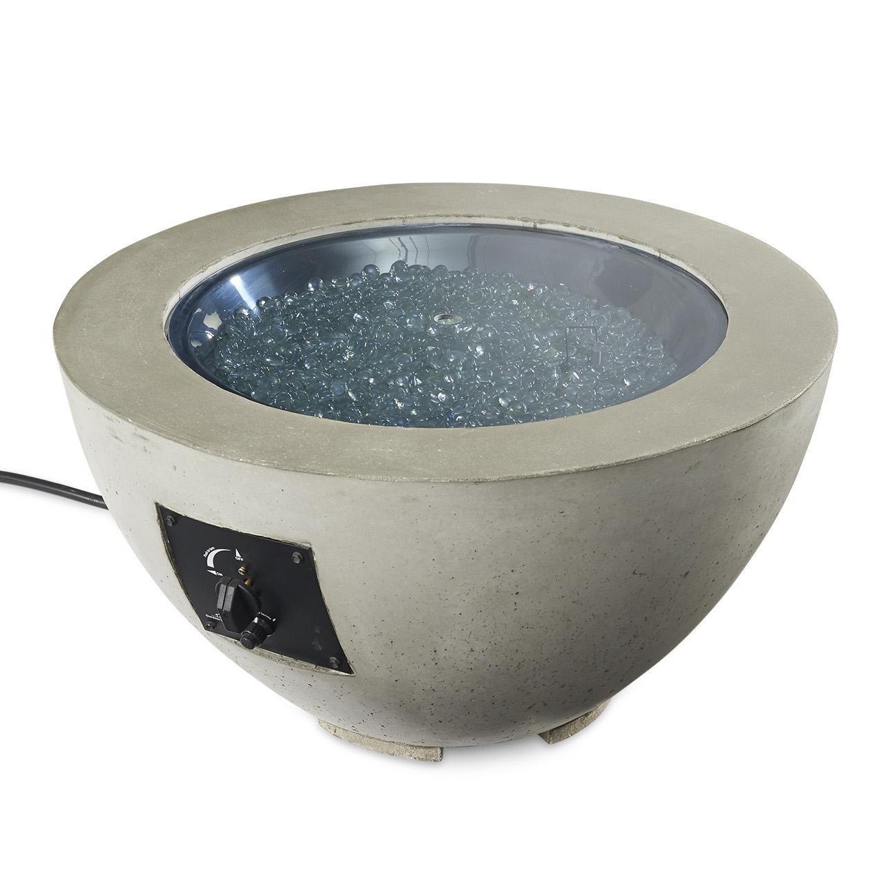 The Outdoor GreatRoom Company Cove 20-Inch Round Gas Fire Pit Bowl - Includes grey glass burner cover thumbnail