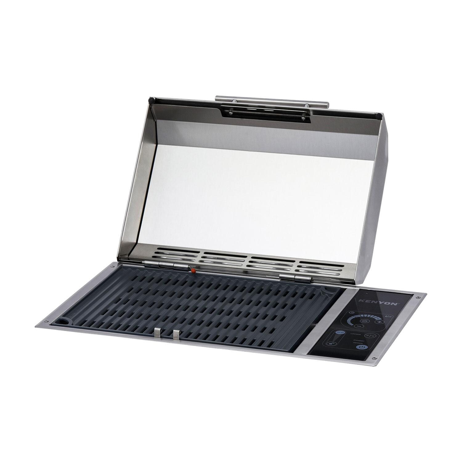 Kenyon Frontier One Zone Built-In 240V Electric Grill - Open View - Angled Left thumbnail