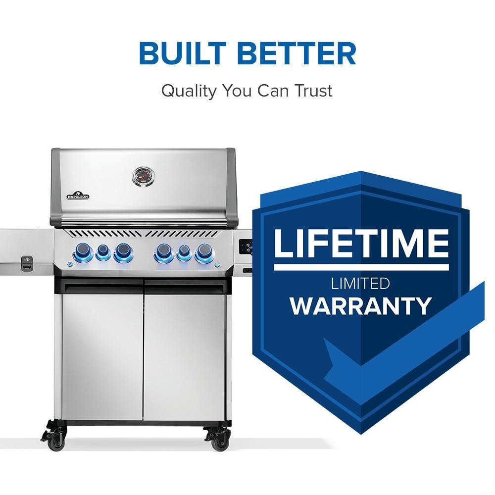 Napoleon P500VXRSIBPSS Prestige 500 Connected Propane Gas Grill w/ Infrared Side & Rear Burner - Stainless Steel - Warranty - Detail thumbnail