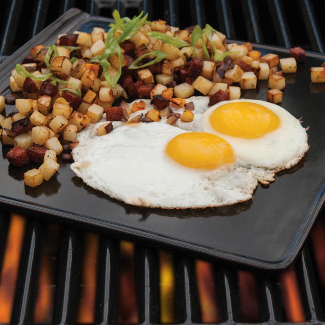 Flame-Friendly 10-Inch Square Ceramic Griddle
