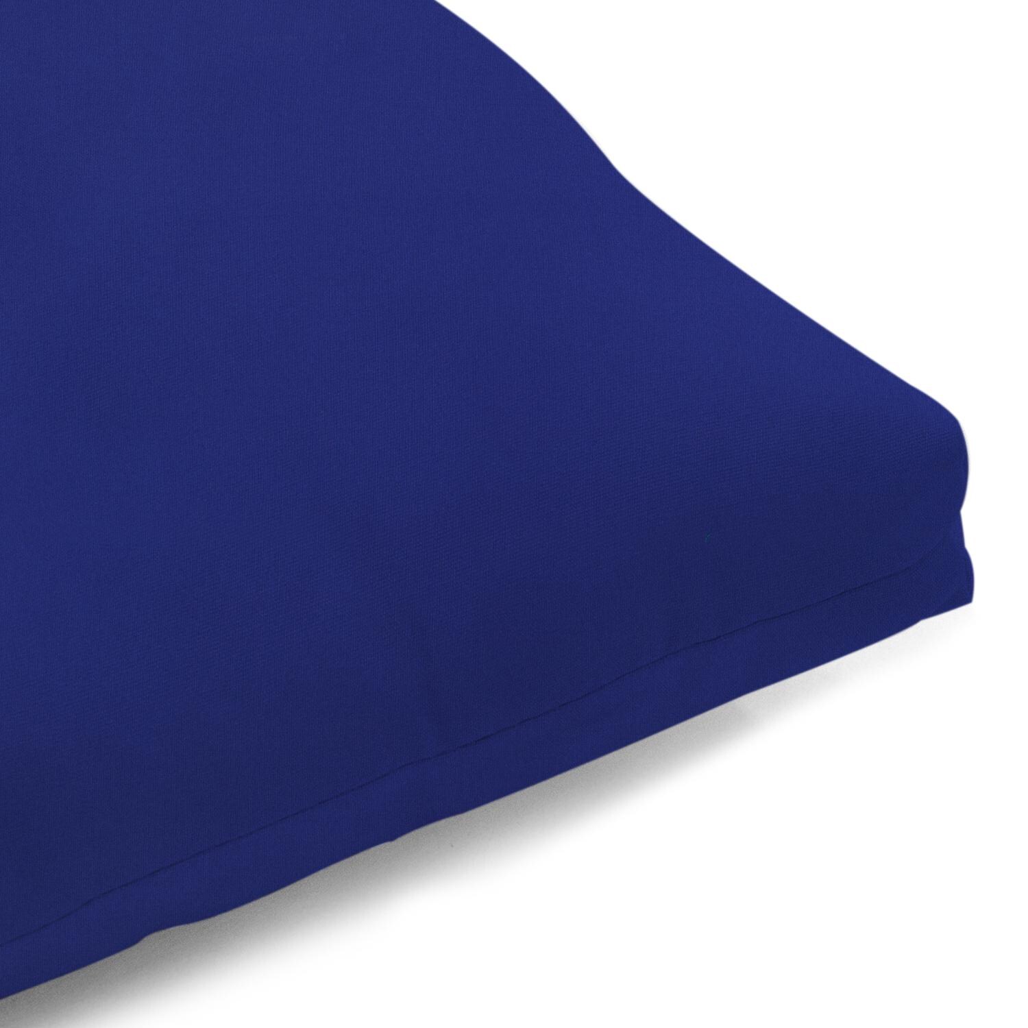 Sunbrella Canvas True Blue Medium Outdoor Replacement Bench Cushion By UltimatePatio.com - Corner Detail