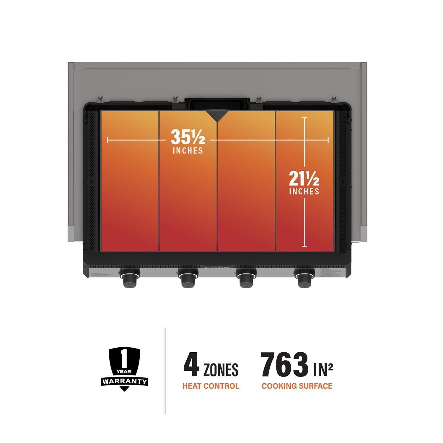 Blackstone 6331 36-in Built-In Propane Griddle w / Hood - Burner - Detail thumbnail
