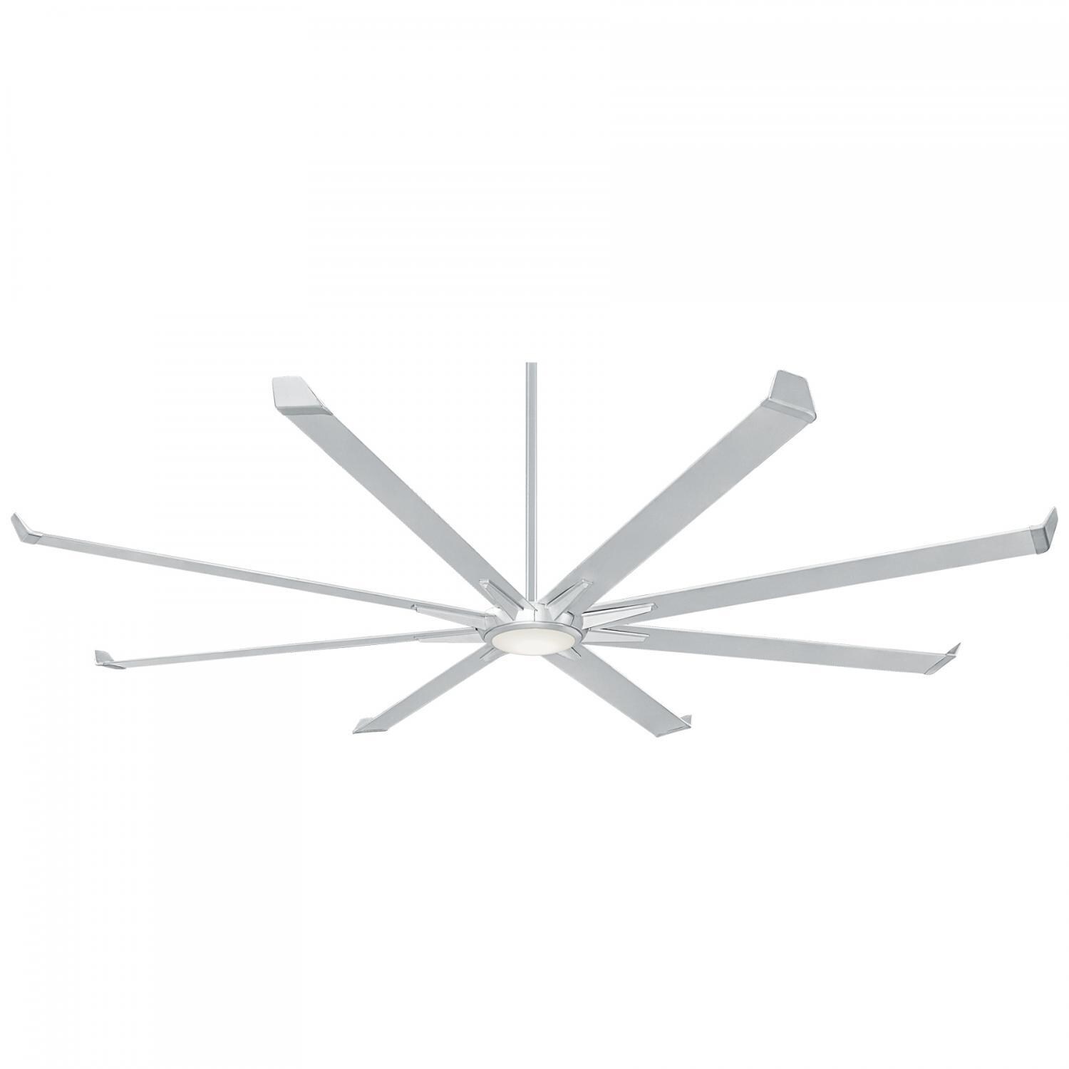 Minka-Aire Geant 110-Inch 8-Blade LED Ceiling Fan in Aluminum Finish W/ Aluminum Blades - F988L-ALM