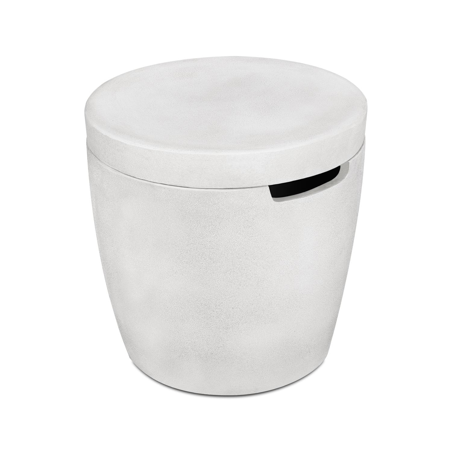 Dustyview 20Lb. Propane Tank Cover in Chalk by BBQGuys Signature - Top View - White Background thumbnail