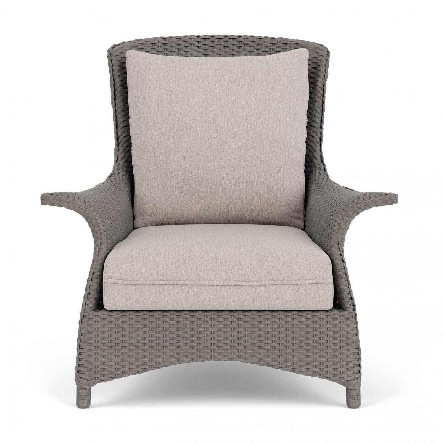 Mandalay Lloyd Loom Club Chair in Pewter/Remy Cloud by Lloyd Flanders