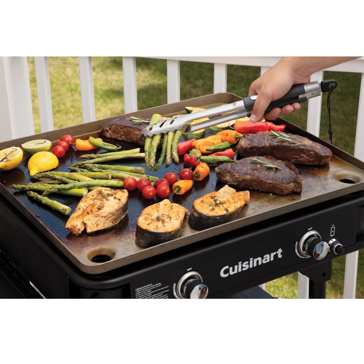 Cuisinart CGG-0028 28-Inch 2-Burner Gas Griddle - In Use thumbnail