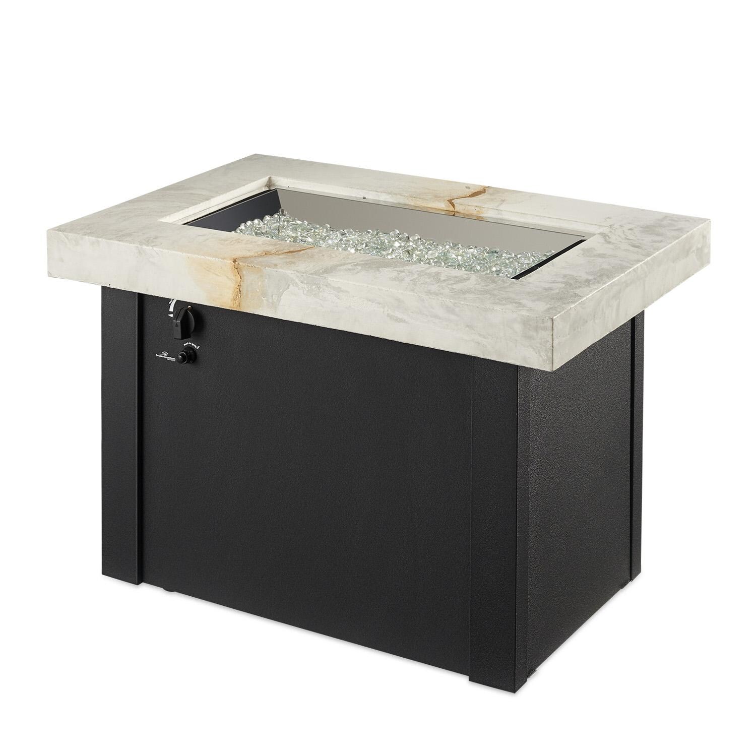 The Outdoor GreatRoom Company Providence Rectangular Gas Fire Pit Table - No Flame thumbnail