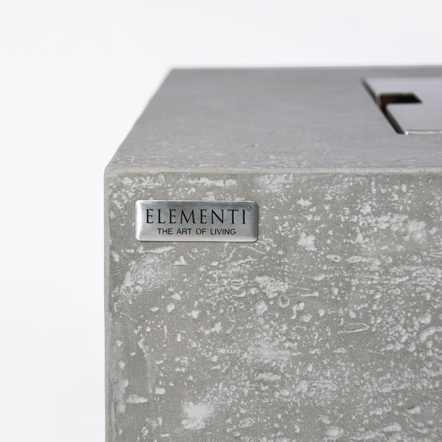 Elementi OFG103LG-LP Manhattan 36-Inch Natural Gas Light Gray Fire Pit Table - Finish - Detail thumbnail