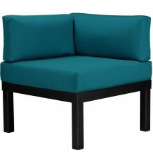 Ashbee Aluminum Corner Patio Sectional Chair By Telescope Casual - Textured Black/Peacock