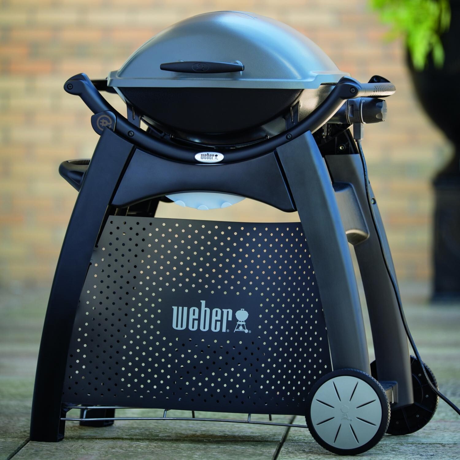 Weber Q Cart For Q 2000 - Shown With Weber Q Grill (Not Included) thumbnail